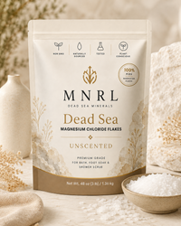 MNRL Dead Sea Magnesium Chloride Flakes, Unscented, 48oz pouch