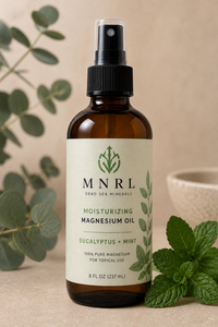 MNRL Moisturizing Magnesium Oil, Eucalyptus + Mint, 8 fl oz spray bottle