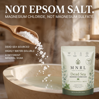 MNRL Dead Sea Magnesium Chloride Flakes — not Epsom salt, magnesium chloride not magnesium sulfate, Dead Sea sourced, highly water-soluble