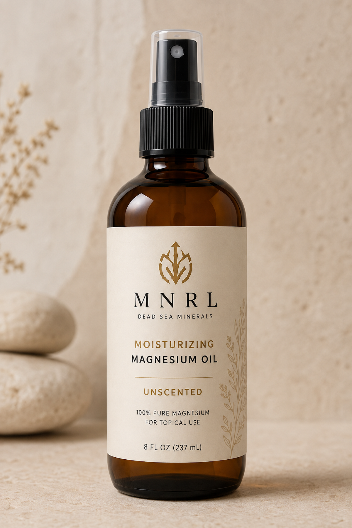 MNRL Moisturizing Magnesium Oil, Unscented, 8 fl oz spray bottle